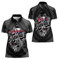 Hawaii November 28th Women Polo Shirt Kanaka Maoli Tribal Pattern LT05 - Polynesian Pride