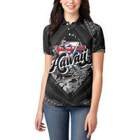 Hawaii November 28th Women Polo Shirt Kanaka Maoli Tribal Pattern LT05 - Polynesian Pride