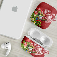 Puerto Rico Coqui Frog AirPods Case Tropical Flowers Polynesian Style - Polynesian Pride