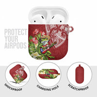 Puerto Rico Coqui Frog AirPods Case Tropical Flowers Polynesian Style LT05 - Polynesian Pride