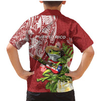 Puerto Rico Coqui Frog Family Matching Mermaid Dress and Hawaiian Shirt Tropical Flowers Polynesian Style - Polynesian Pride