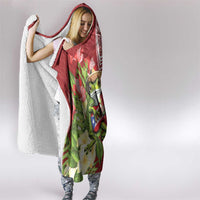 Puerto Rico Coqui Frog Hooded Blanket Tropical Flowers Polynesian Style LT05 - Polynesian Pride