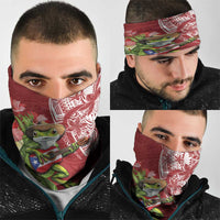 Puerto Rico Coqui Frog Neck Gaiter Tropical Flowers Polynesian Style LT05 - Polynesian Pride