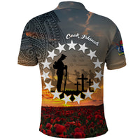 Cook Islands ANZAC Day Polo Shirt Lest We Forget LT05 - Polynesian Pride