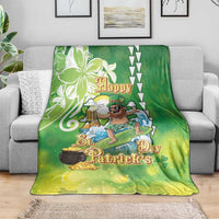 Hawaii Saint Patrick's Day Blanket Funny Surfing Leprechaun LT05 - Polynesian Pride