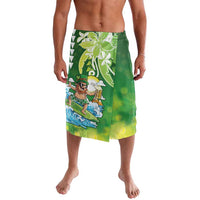 Hawaii Saint Patrick's Day Lavalava Funny Surfing Leprechaun LT05 Green - Polynesian Pride