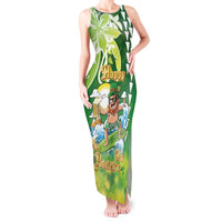 Hawaii Saint Patrick's Day Tank Maxi Dress Funny Surfing Leprechaun LT05 Women Green - Polynesian Pride
