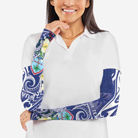 Personalised Hafa Adai Guam Arm Sleeves Latte Stone With Coconut Crab LT05 - Polynesian Pride
