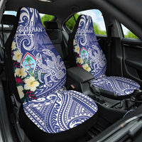 Hafa Adai Guam Car Seat Cover Latte Stone With Coconut Crab LT05 One Size Blue - Polynesian Pride
