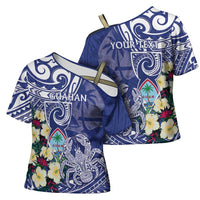 Personalised Hafa Adai Guam Cross Shoulder Shirt Latte Stone With Coconut Crab LT05 - Polynesian Pride