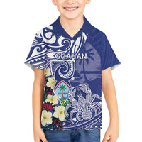 Personalised Hafa Adai Guam Family Matching Off Shoulder Maxi Dress and Hawaiian Shirt Latte Stone With Coconut Crab