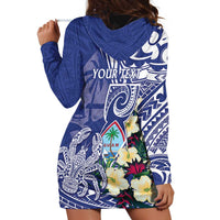 Personalised Hafa Adai Guam Hoodie Dress Latte Stone With Coconut Crab LT05 - Polynesian Pride