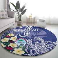 Hafa Adai Guam Round Carpet Latte Stone With Coconut Crab LT05 - Polynesian Pride