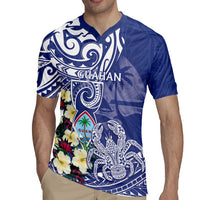 Personalised Hafa Adai Guam Rugby Jersey Latte Stone With Coconut Crab LT05 - Polynesian Pride