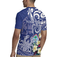 Personalised Hafa Adai Guam Rugby Jersey Latte Stone With Coconut Crab LT05 - Polynesian Pride