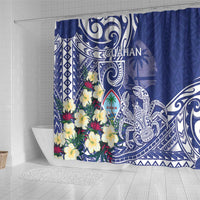 Hafa Adai Guam Shower Curtain Latte Stone With Coconut Crab LT05 - Polynesian Pride