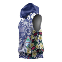 Personalised Hafa Adai Guam Sleeveless Hoodie Latte Stone With Coconut Crab LT05 - Polynesian Pride