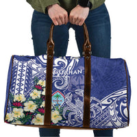Hafa Adai Guam Travel Bag Latte Stone With Coconut Crab LT05 Blue - Polynesian Pride