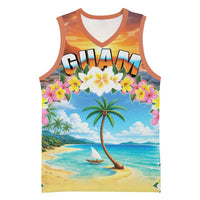 Guam Basketball Jersey Eternal Summer Sunset Beach LT05 Unisex Colorful - Polynesian Pride