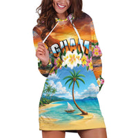 Guam Hoodie Dress Eternal Summer Sunset Beach LT05 Colorful - Polynesian Pride