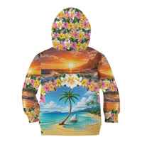 Guam Kid Hoodie Eternal Summer Sunset Beach LT05 - Polynesian Pride