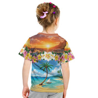 Guam Kid T Shirt Eternal Summer Sunset Beach LT05 - Polynesian Pride