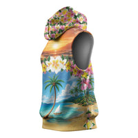 Guam Sleeveless Hoodie Eternal Summer Sunset Beach LT05 - Polynesian Pride