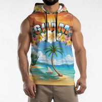 Guam Sleeveless Hoodie Eternal Summer Sunset Beach LT05 - Polynesian Pride