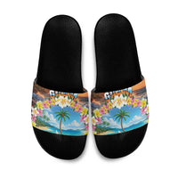 Guam Slide Sandals Eternal Summer Sunset Beach LT05 Colorful - Polynesian Pride