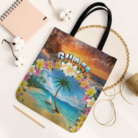 Guam Tote Bag Eternal Summer Sunset Beach LT05 Black Strap One Size Colorful - Polynesian Pride