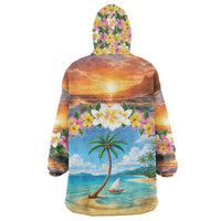 Guam Wearable Blanket Hoodie Eternal Summer Sunset Beach LT05 - Polynesian Pride