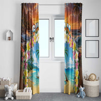 Guam Window Curtain Eternal Summer Sunset Beach LT05 - Polynesian Pride