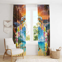 Guam Window Curtain Eternal Summer Sunset Beach LT05 - Polynesian Pride