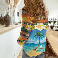 Guam Women Casual Shirt Eternal Summer Sunset Beach LT05 - Polynesian Pride