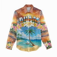 Guam Women Casual Shirt Eternal Summer Sunset Beach LT05 - Polynesian Pride