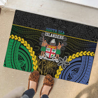 South Sea Islanders And Fiji Rubber Doormat Kanakas Fijian Tapa Pattern