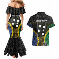 Personalised South Sea Islanders And Solomon Islands Couples Matching Mermaid Dress and Hawaiian Shirt Kanakas Polynesian Pattern LT05 - Polynesian Pride