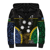 Personalised South Sea Islanders And Solomon Islands Sherpa Hoodie Kanakas Polynesian Pattern LT05 - Polynesian Pride