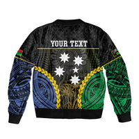 Personalised South Sea Islanders And Vanuatu Bomber Jacket Kanakas Sand Drawing Pattern LT05 - Polynesian Pride