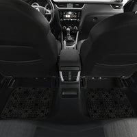 Personalised South Sea Islanders And Vanuatu Car Mats Kanakas Sand Drawing Pattern LT05 Set 2pcs - Back Black - Polynesian Pride