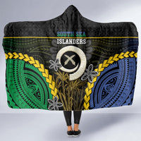 South Sea Islanders And Vanuatu Hooded Blanket Kanakas Sand Drawing Pattern LT05 - Polynesian Pride
