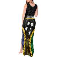 Personalised South Sea Islanders And Vanuatu Tank Maxi Dress Kanakas Sand Drawing Pattern LT05 - Polynesian Pride