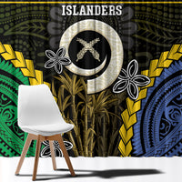South Sea Islanders And Vanuatu Window Curtain Kanakas Sand Drawing Pattern LT05 - Polynesian Pride