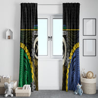 South Sea Islanders And Vanuatu Window Curtain Kanakas Sand Drawing Pattern LT05 - Polynesian Pride