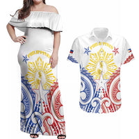 Philippines Couples Matching Off Shoulder Maxi Dress and Hawaiian Shirt Katipunan Andres Bonifacio