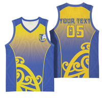 Custom James Cook High School Basketball Jersey Maori Koru Pattern LT05 - Polynesian Pride