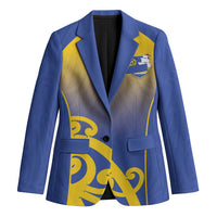 Custom James Cook High School Blazer Maori Koru Pattern LT05 Unisex Blue - Polynesian Pride