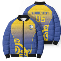 Custom James Cook High School Bomber Puffer Jacket Maori Koru Pattern LT05 - Polynesian Pride