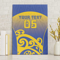 Custom James Cook High School Canvas Wall Art Maori Koru Pattern LT05 Without Frame Blue - Polynesian Pride