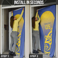Custom James Cook High School Door Cover Maori Koru Pattern LT05 - Polynesian Pride
